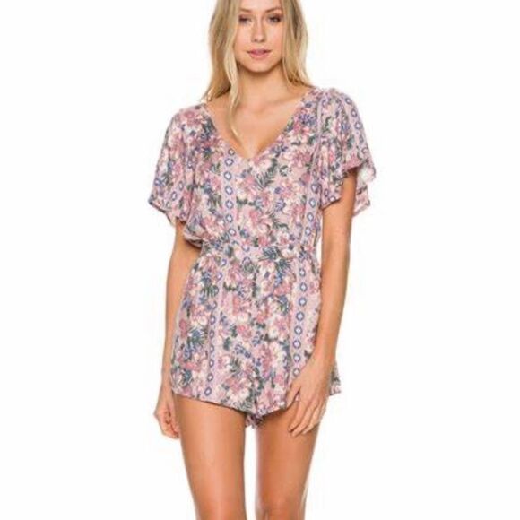 O'neill Rosemary Romper Floral Pink medium - Picture 1 of 13